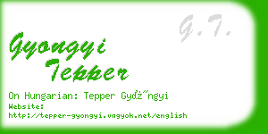 gyongyi tepper business card